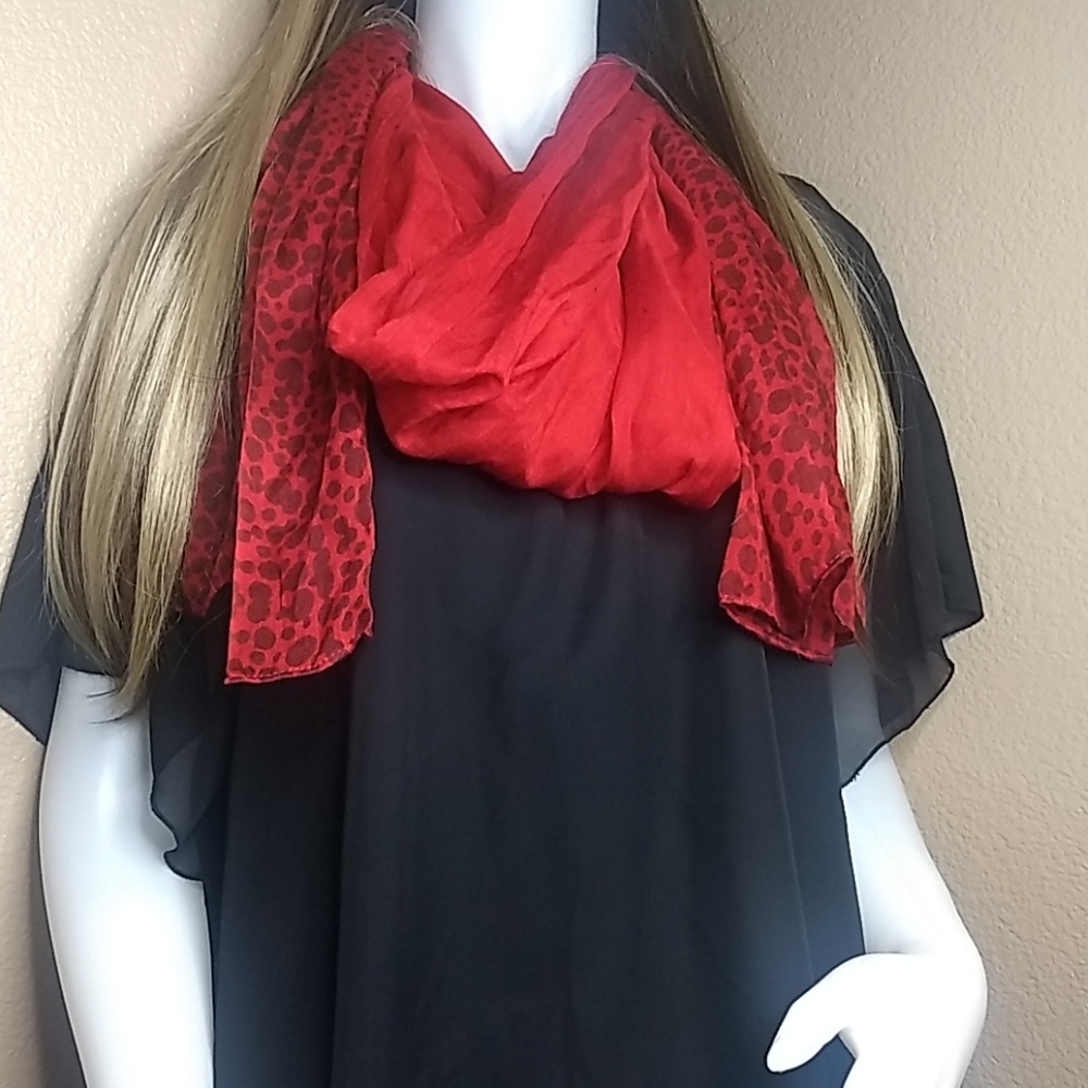 Red woman's scarf